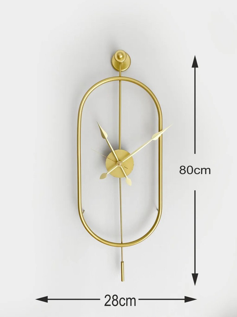 Mclock-00105 arany fém falióra, 28 x 80 cm