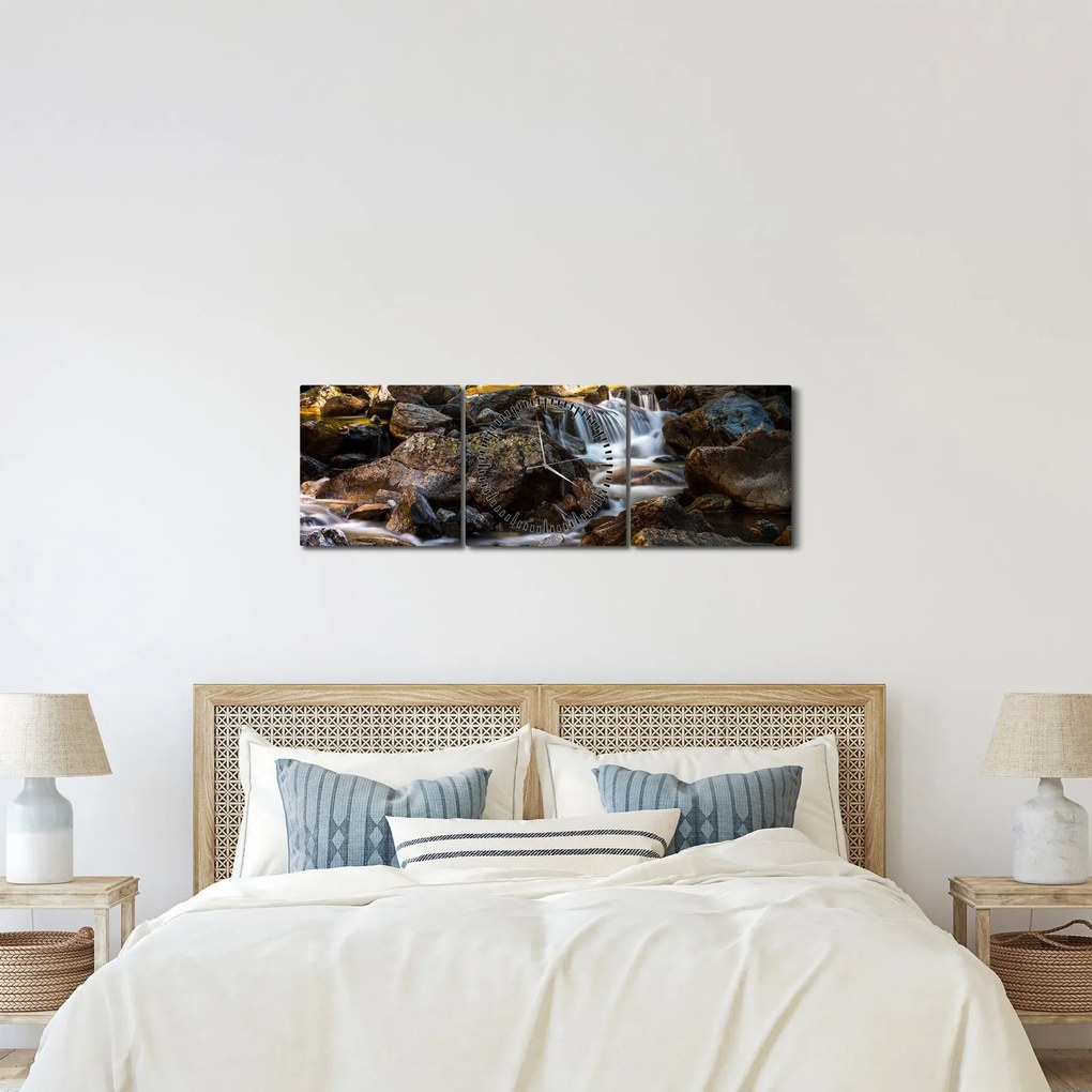 Köves patak képe (órával) (90x30 cm)