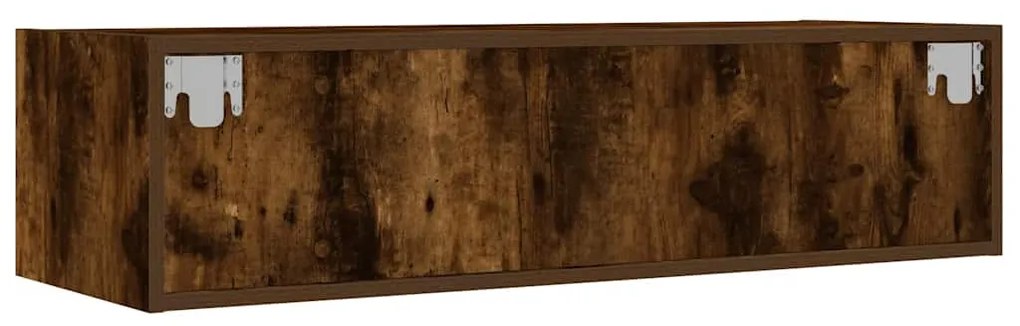 TV szekrény LED világítással füstölt tölgy 100X35,5x25 cm