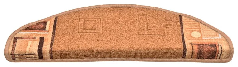 10 db bézs öntapadó lépcsőszőnyeg 65x21x4 cm