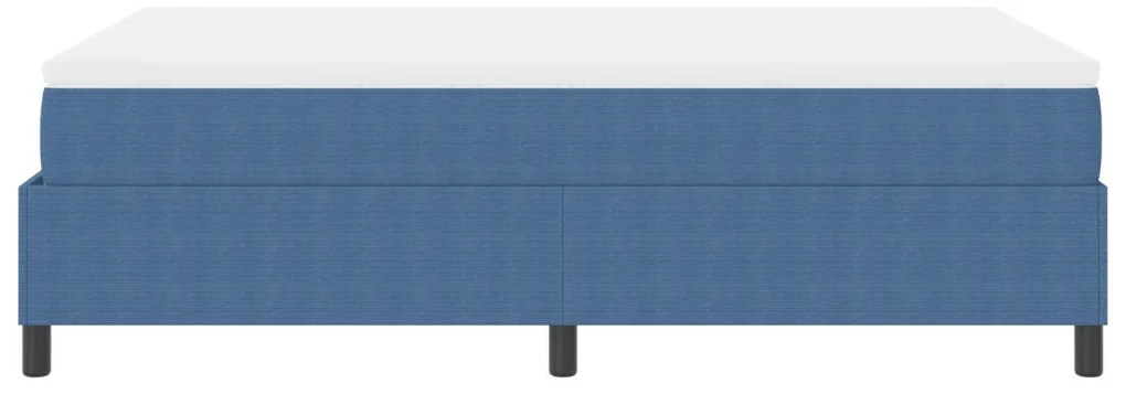 Boxspringágy matraccal Kék 120x200 cm Kordbársony
