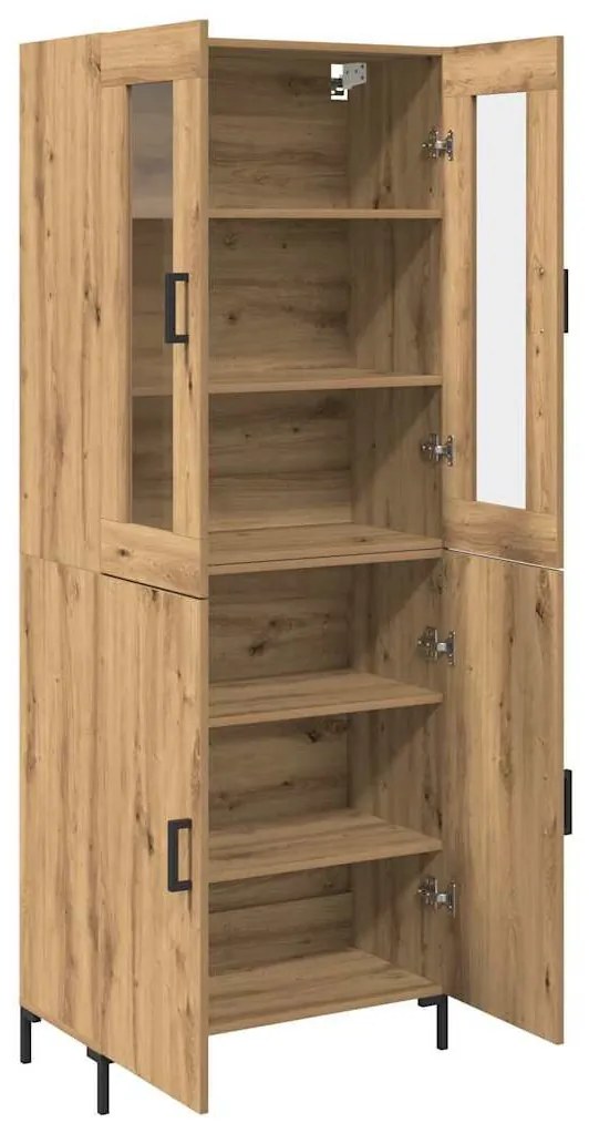 Magasfiú 2 pcs kézműves tölgy 69,5 x 34 x 180 cm Faanyag