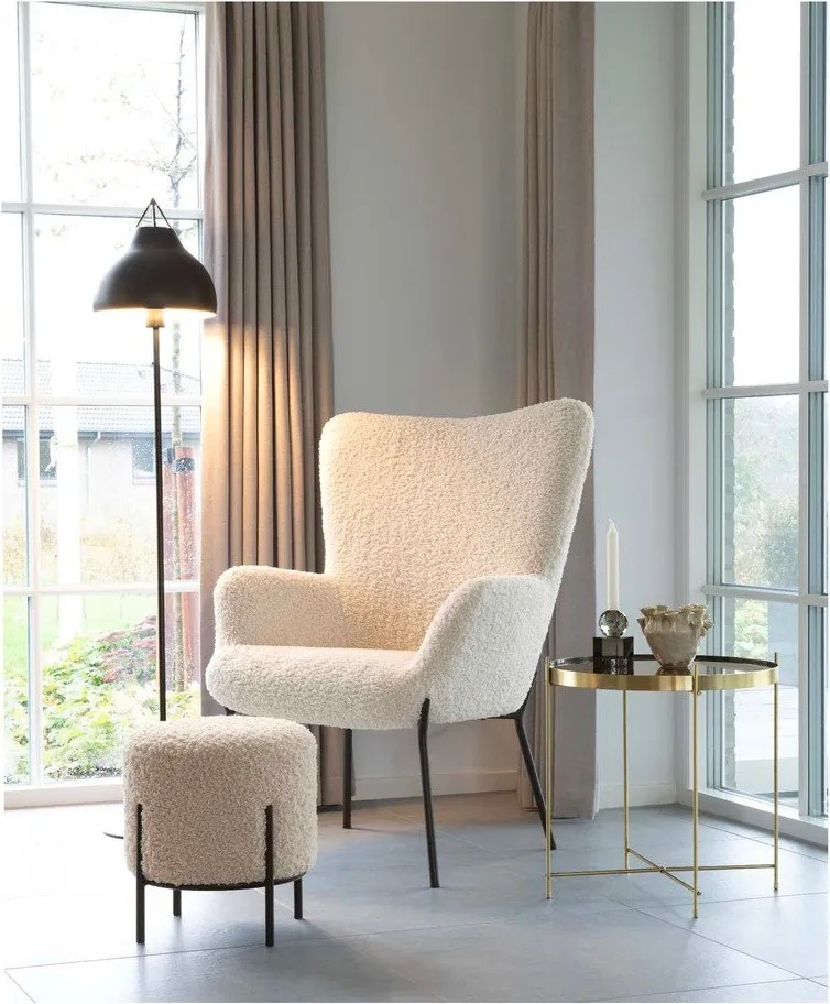 Krémszínű műszőrme fotel Glasgow – Bonami Essentials