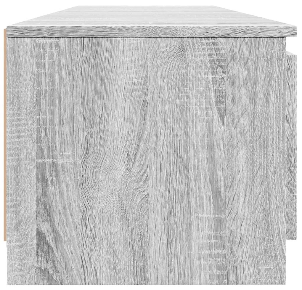 szürke sonoma színű TV-szekrény LED-ekkel 140 x 40 x 35,5 cm