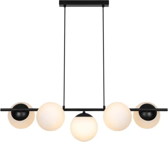 Nordlux - LILLY kábeles csillár 5xE14/10W/230V fekete