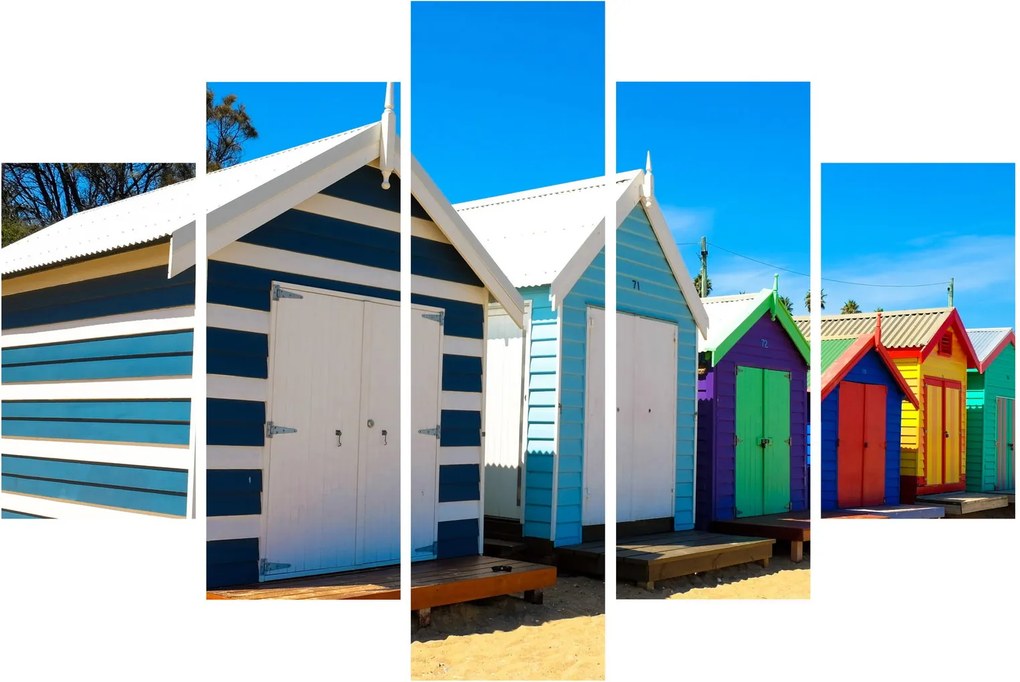 Kép - Brighton Beach, Melbourne, Ausztrália (150x105 cm)