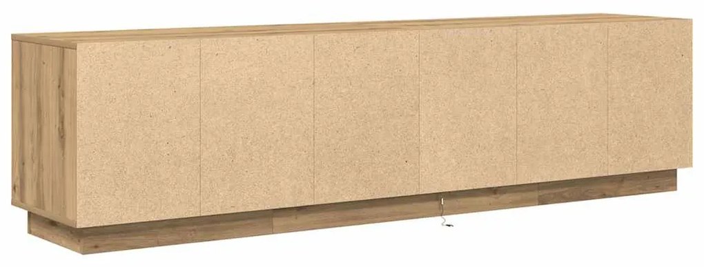 kézműves tölgy színű TV-szekrény LED-lámpákkal 193,5x41x50 cm