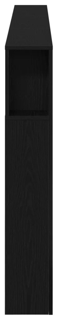 LED ágytámla Musta tammi 160 x 18,5 x 103,5 cm Faanyag