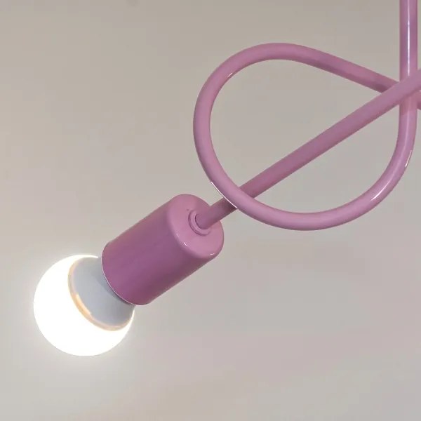 Felületre szerelt OXFORD csillár 3xE27/15W/230V rózsaszín