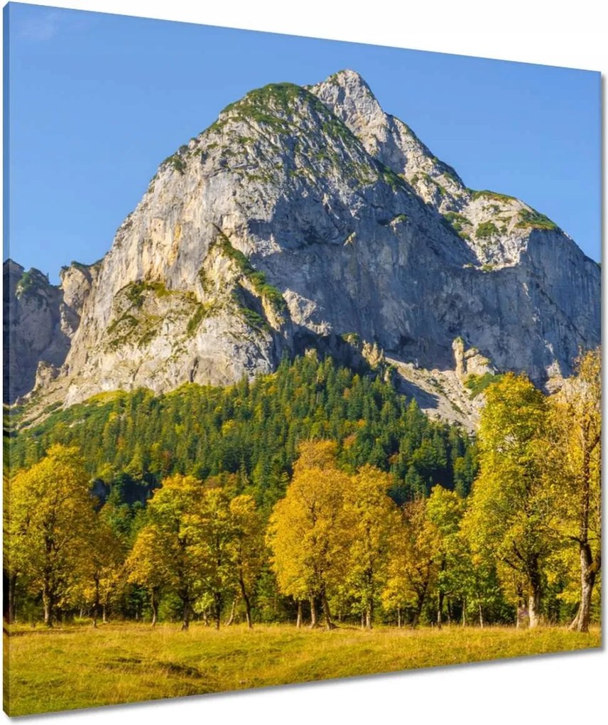 Vászonkép 90x90 Hegyi táj tiszta égbolttal