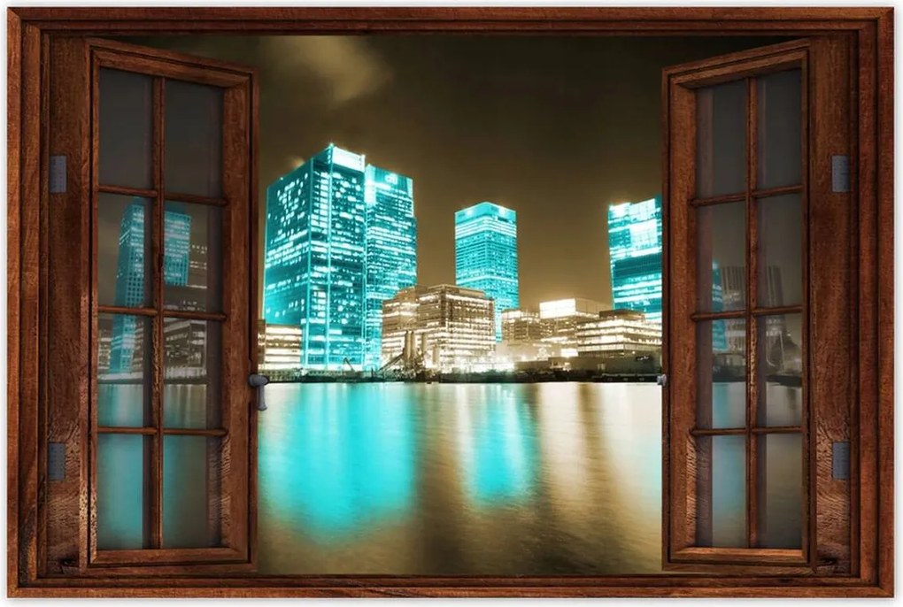 Poszterek 90x60 Kék felhőkarcolók London