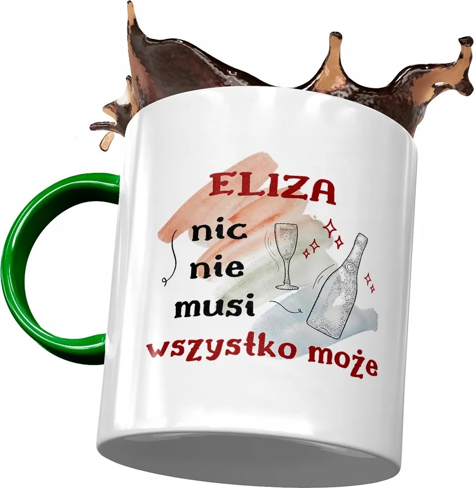 Zöld Bögre Eliza Barátnőknek Ajándék Nyomtatott Fotóval