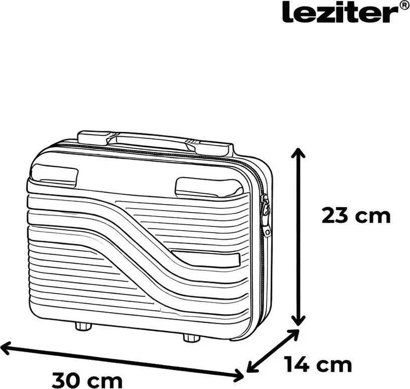 TraveLux Urban IV gurulós bőrönd szett fekete