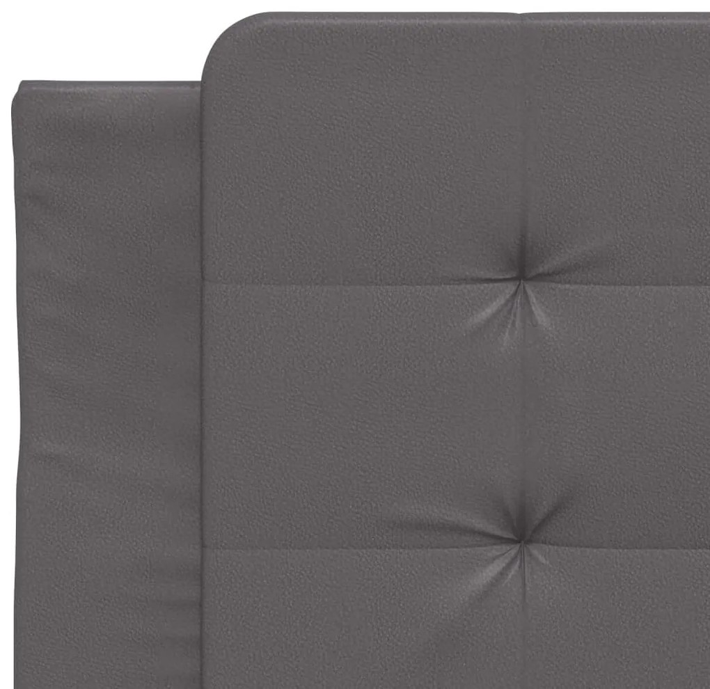 szürke műbőr fejtámla párna 80 cm