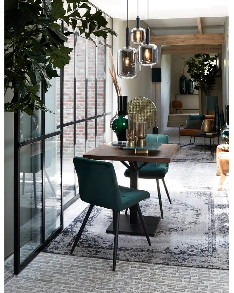 Szürke mennyezeti lámpa üveg búrával ø 21 cm Lekar – Light &amp; Living