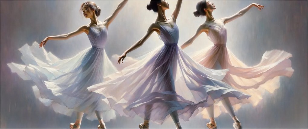 Kép - Három balerina (120x50 cm)