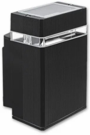 MasterLED Hana 155x110 Kerti oldalfalra helyezhető RAL7021 fekete színű lámpa GU10-es foglalattal