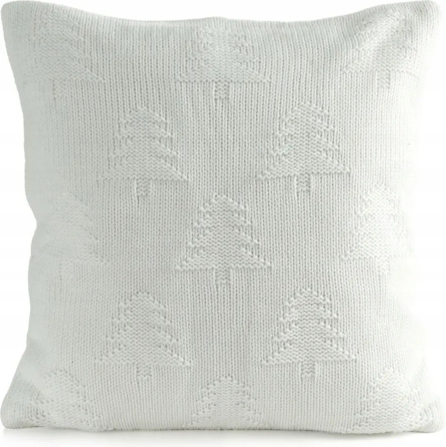 Karácsonyi párnahuzat 45x45 cm fehér, dekoratív, színes