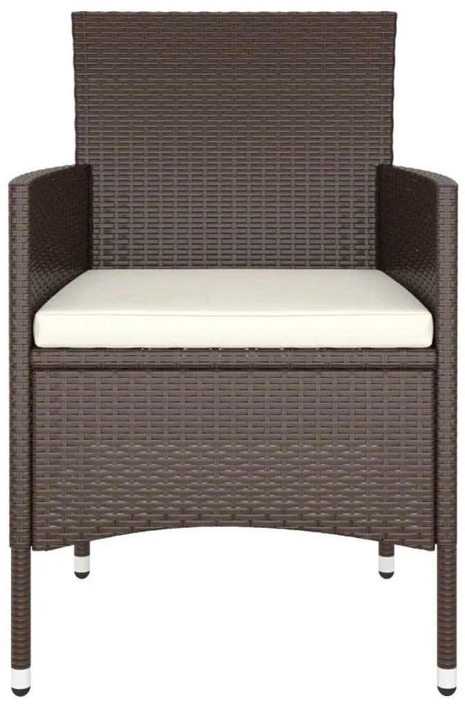 9 részes barna polyrattan kerti étkezőgarnitúra