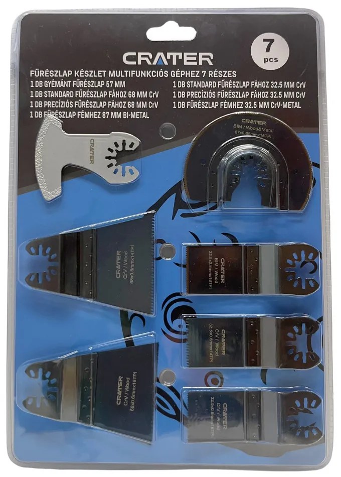 FŰRÉSZLAP KLT. MULTIFUNKCIÓS GÉPHEZ 7R. CRATER BLISZTERES