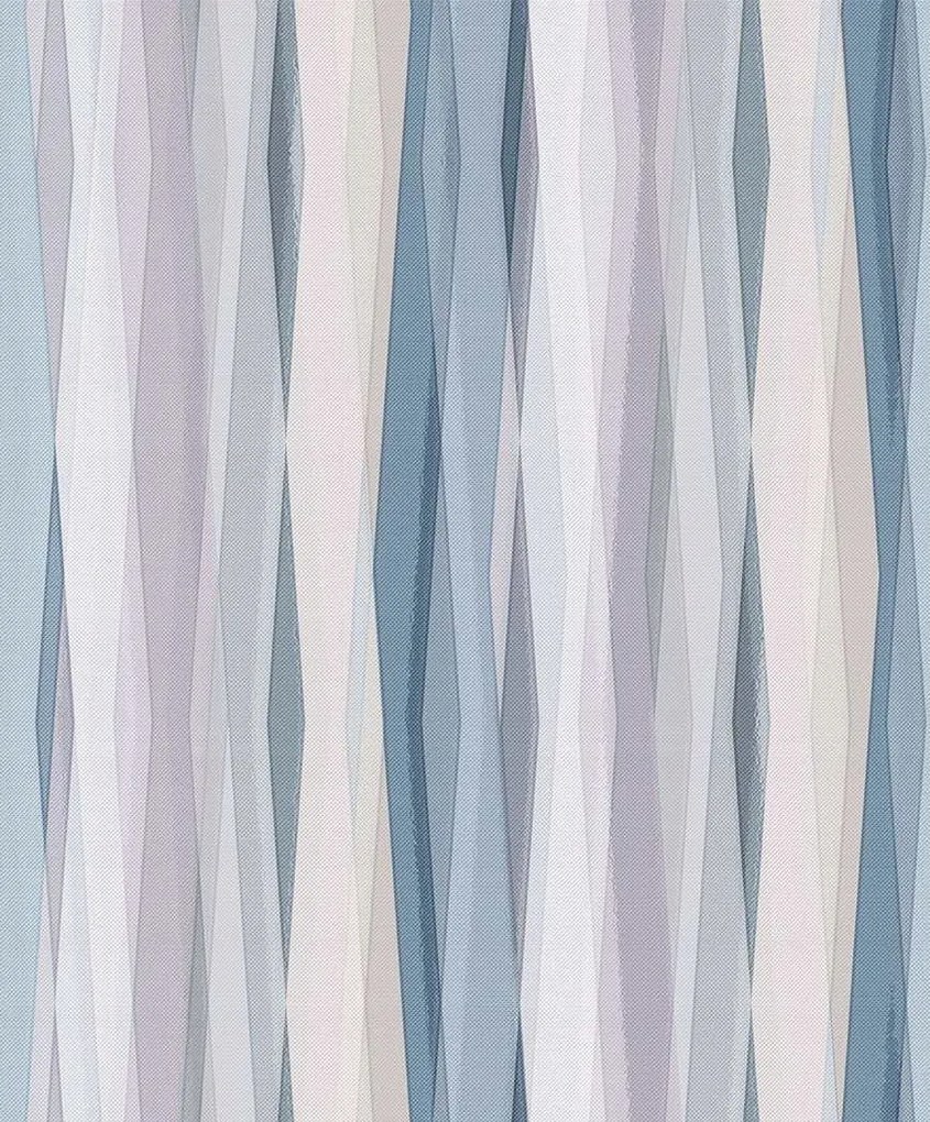 Tapéta geometrikus vonalak árnyalat kék lila fehér Bézs szürke tapéta