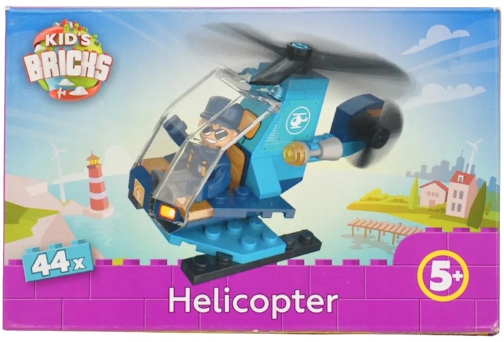 HELIKOPTER Kit Kid's Brick építőkészlet, 44 db