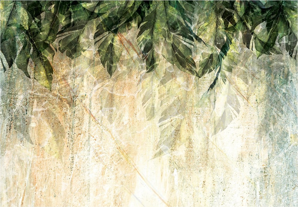 Fotótapéta flizelina Levelek és textúra Zöld ékezetek a természetben 250x175 +ragasztó