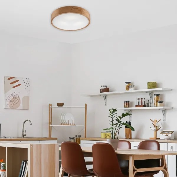 Brilagi - LED RGBW Dimmelhető mennyezeti lámpa CARVALHO 3xE27/15W/230V Wi-Fi tölgy átm. 47,5