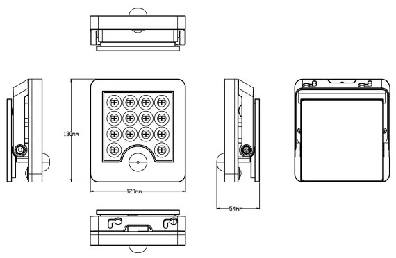 Top Light - LED Napelemes fali reflektor HELEON S LED/5W/3,7V IP65 4000K