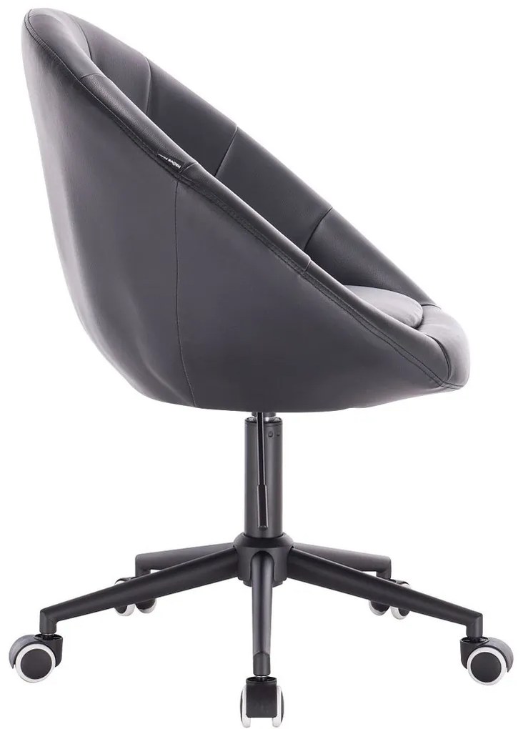 HC8516K Fekete modern műbőr szék fekete lábbal