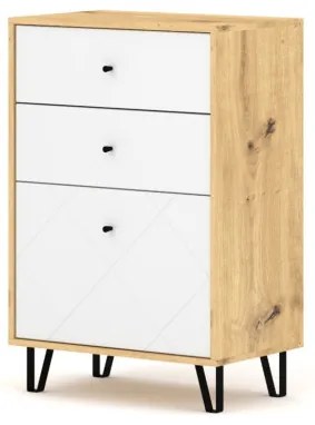 BILBAO SZAFKA BL18 DĄB ARTISAN/BIAŁY MAT