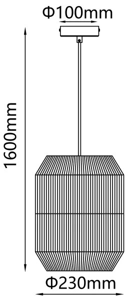 Aigostar - Kábeles függeszték 1xE27/60W/230V, fekete, átmérő 23 cm