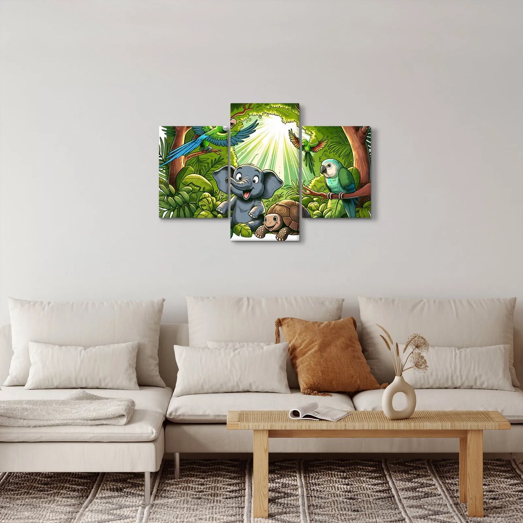 Kép - Vidám állatkák (90x60 cm)