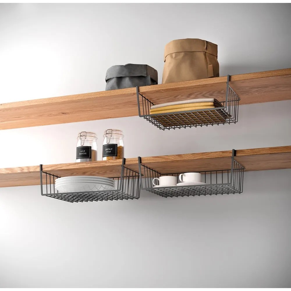 Függő rozsdamentes acél konyhai kosár 26x40 cm Kanguro – Metaltex