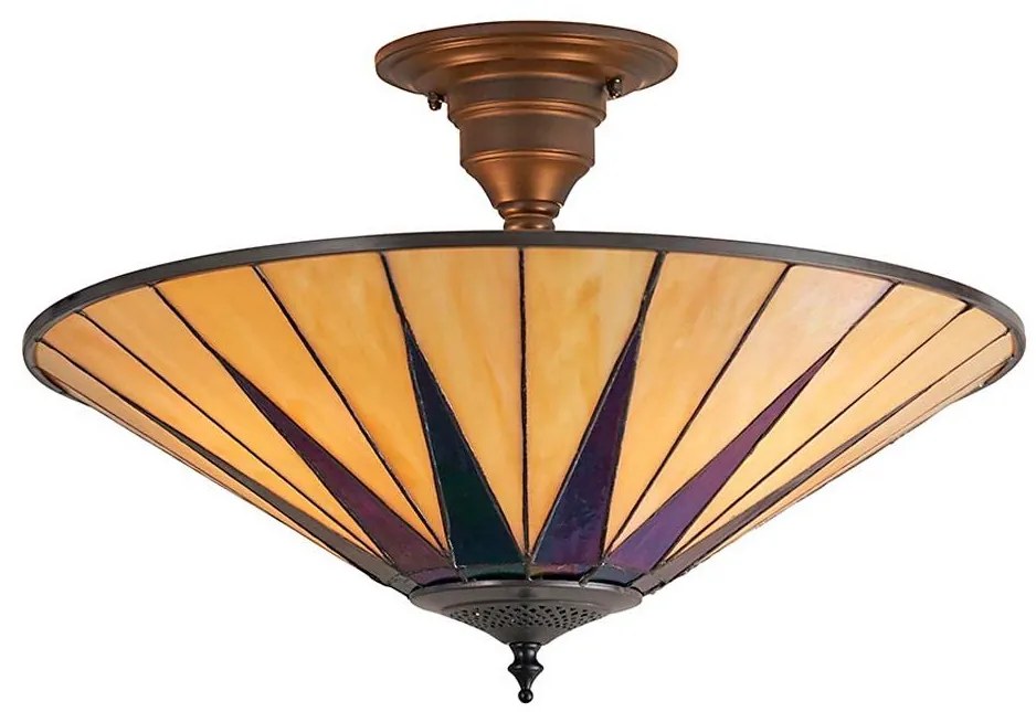 Endon 64043 - Felületre szerelhető Tiffany DARK STAR csillár 3xE27/60W/230V, Ø 49 cm
