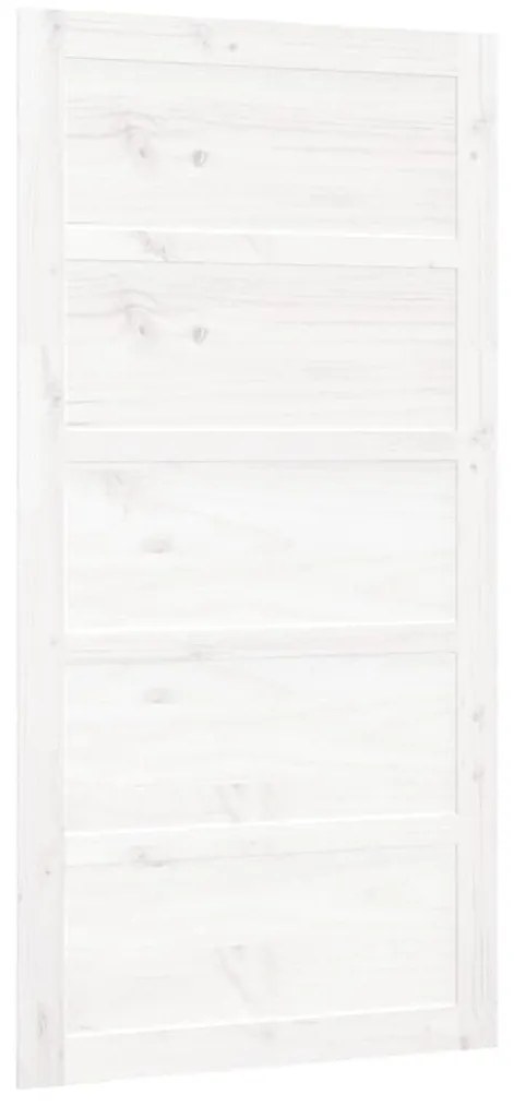 Fehér tömör fenyőfa istálló stílusú ajtó 100 x 1,8 x 204,5 cm