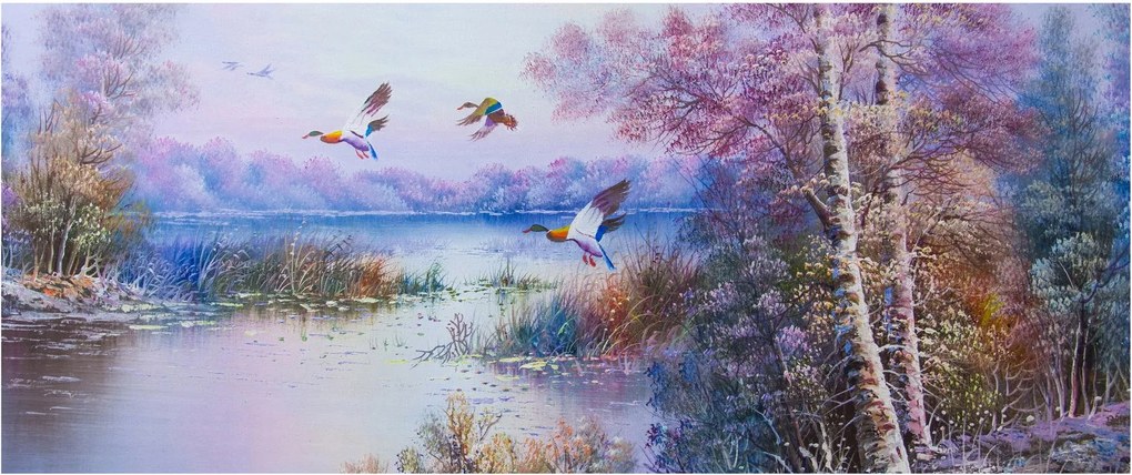 Kép - ősz jön, olajfestmény (120x50 cm)