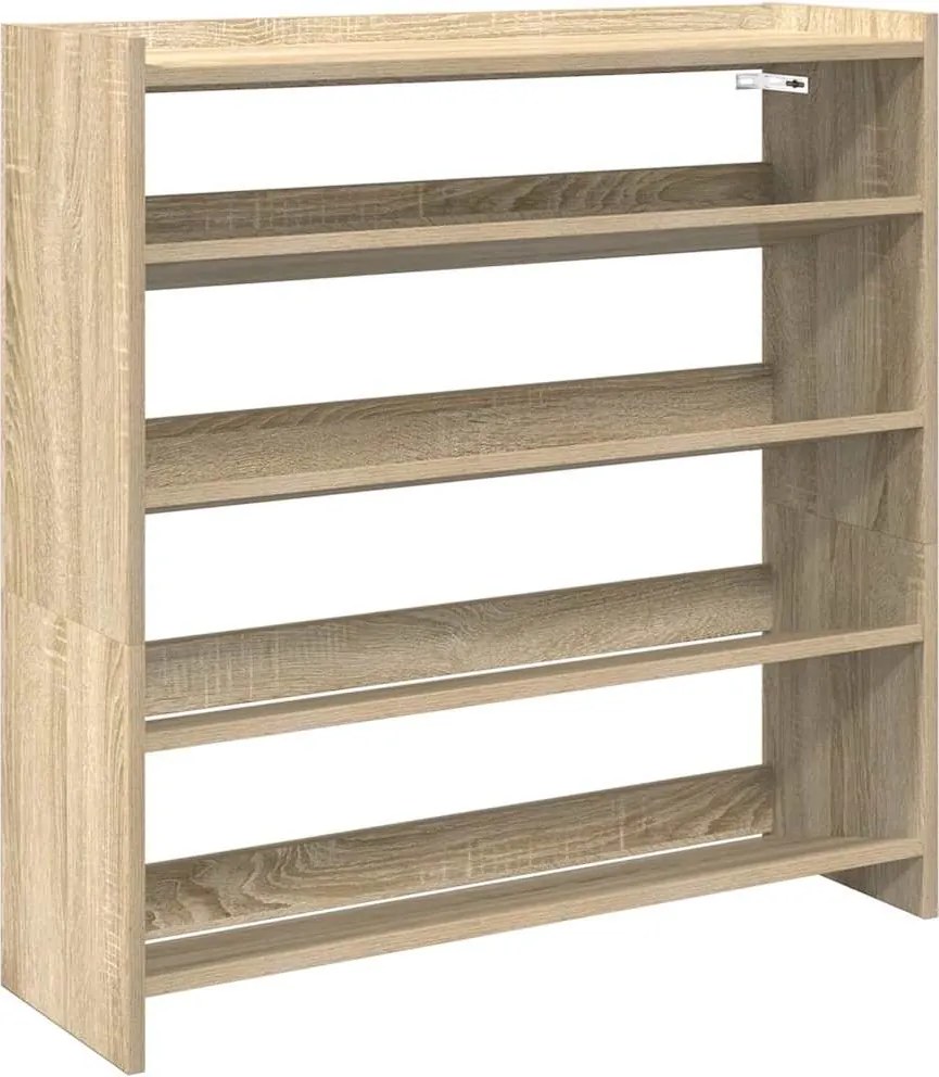 vidaXL sonoma tölgy színű szerelt fa cipőtartó 80x25x81 cm