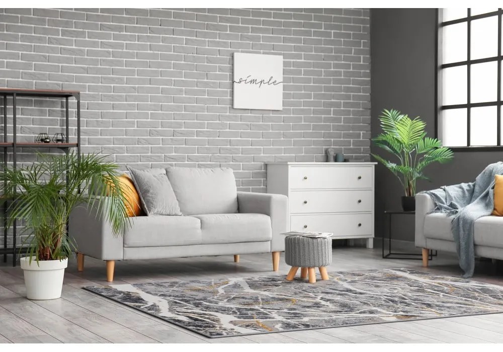 Sötétszürke szőnyeg 160x230 cm Soft – FD