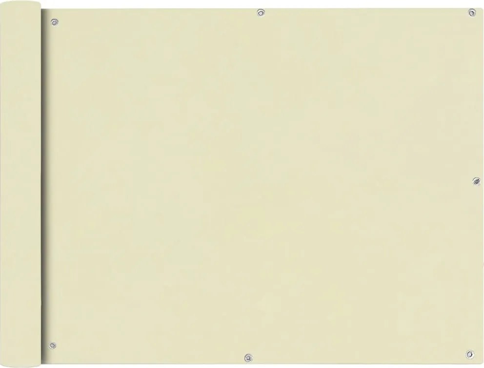 vidaXL 90x600 cm krém Oxfrod szövetű erkély ablak sötétítő