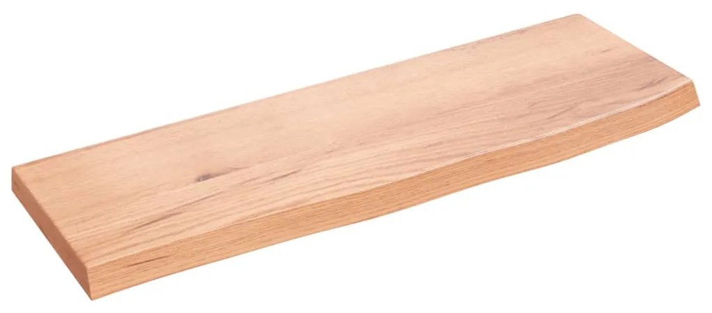 világosbarna kezelt tömör tölgyfa fali polc 60x20x2 cm