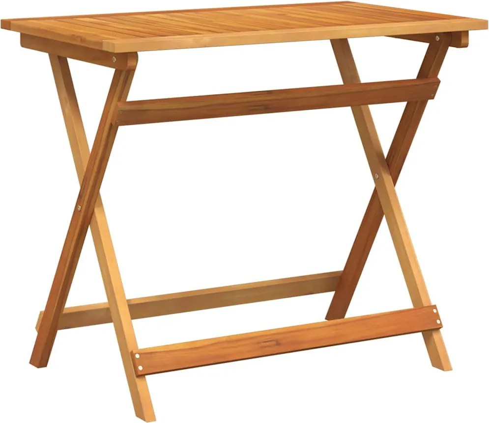 vidaXL Kerti Asztal Barna 90 x 55 x 75 cm Tömör Akácfa