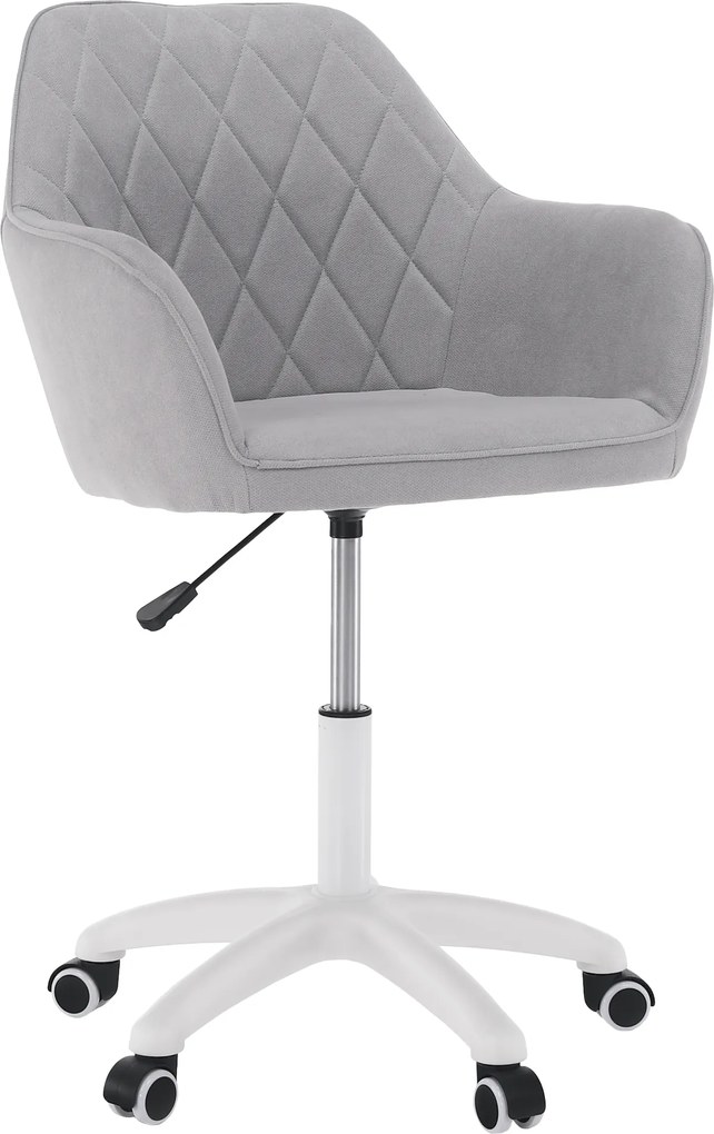 Irodai szék, szürke szövet/fehér, SANTY