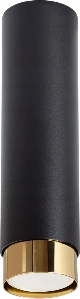 Mennyezeti spot lámpatest fekete arany cső 22.5 cm spot Sollux