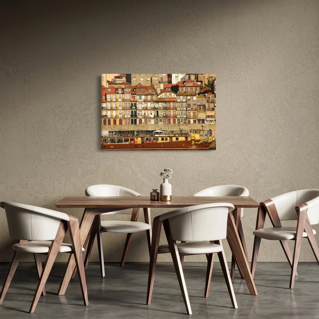 Kép - Vízparti negyed, Portugália (90x60 cm)