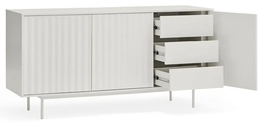 Fehér alacsony komód 159x80 cm Sierra – Teulat