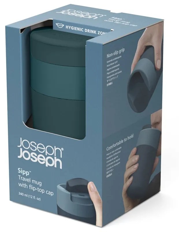 Sötétkék utazóbögre 340 ml Sipp – Joseph Joseph