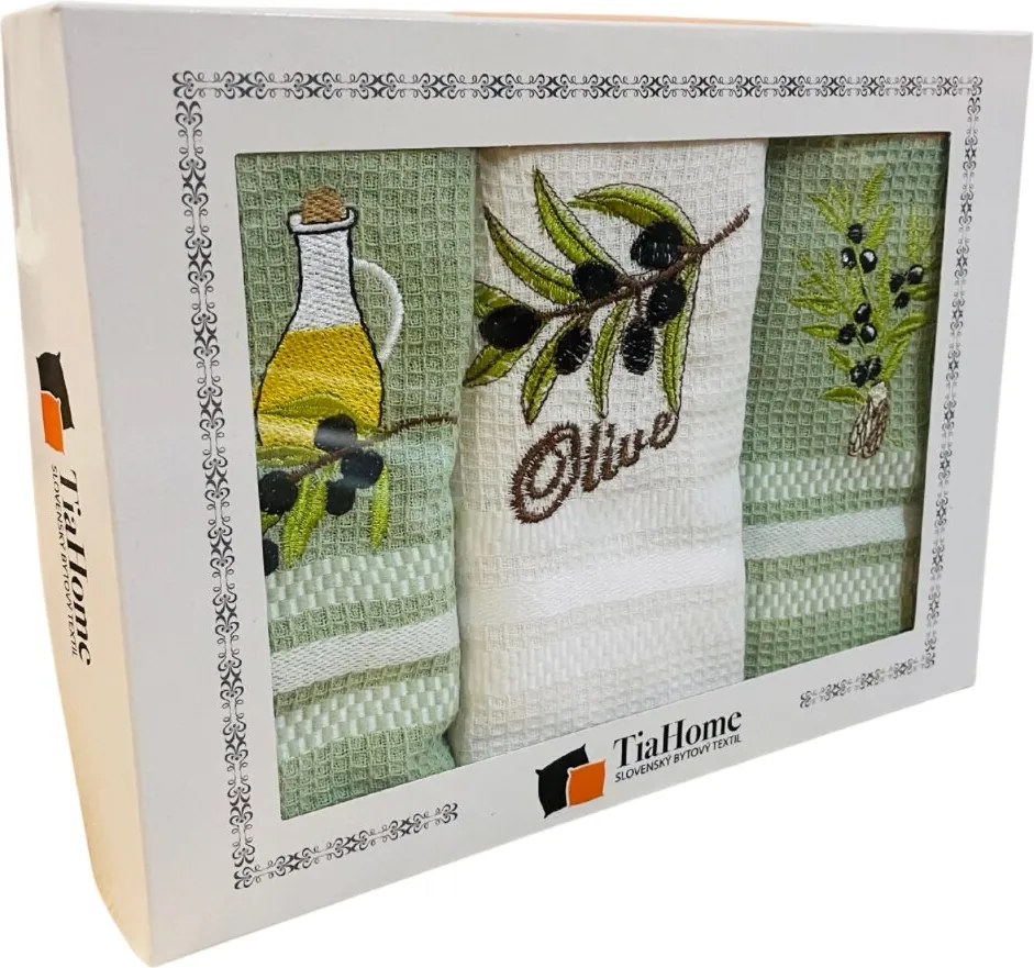 Konyhai törölközők Olive 40x60cm 3 db TiaHome