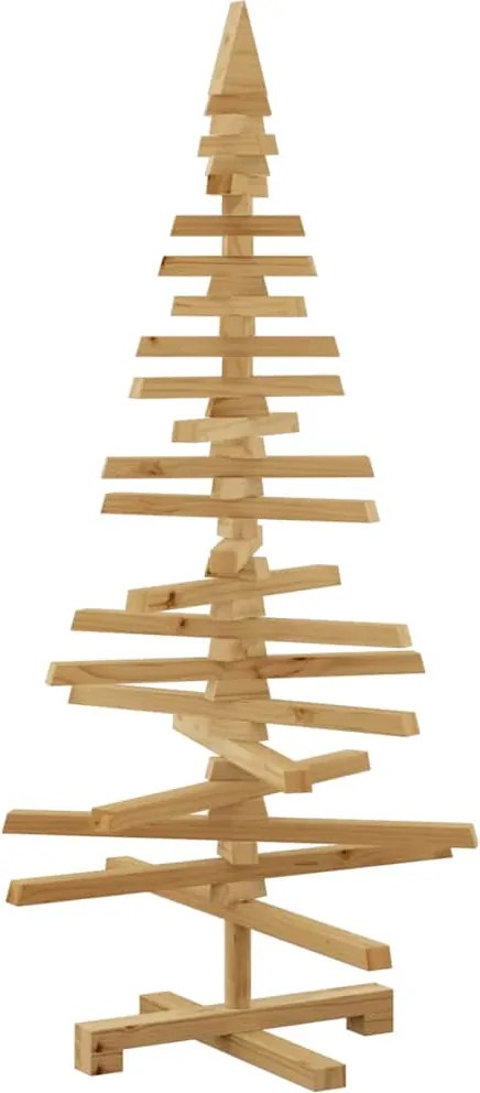 vidaXL Fából készült Karácsonyfa állvánnyal Barna 120 cm Tömör fenyőfa