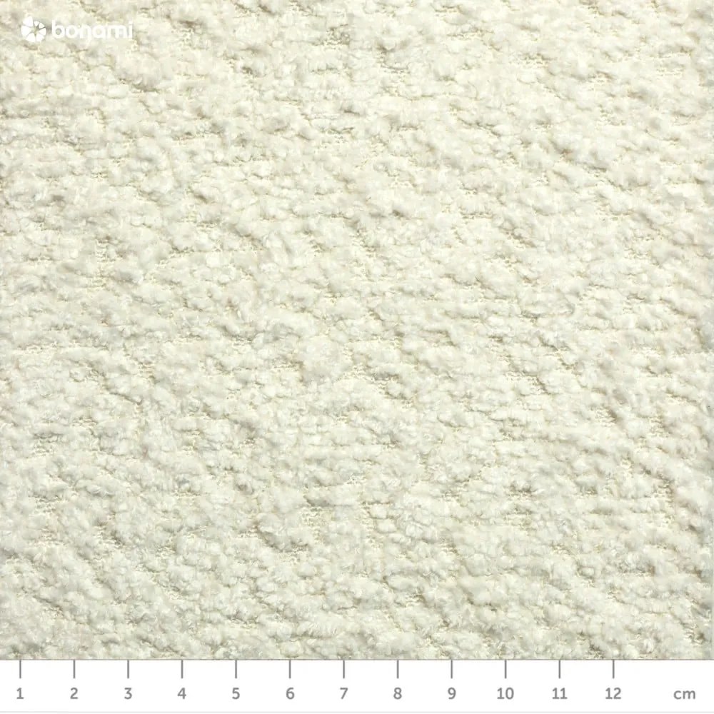 Krémszínű kárpitozott franciaágy ágyráccsal 200x200 cm Tina – Ropez